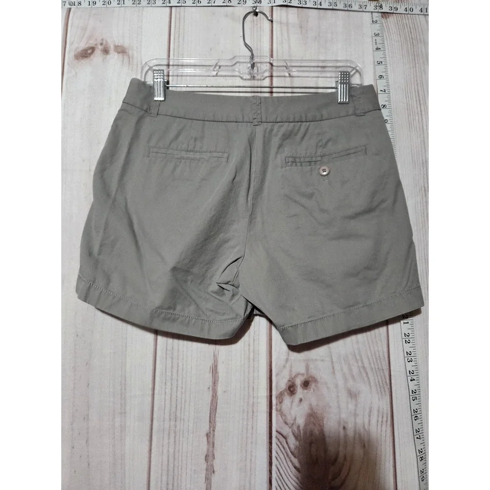J. Crew Chino Shorts Womens 4‎ Cotton Broken-In Casual Everyday Gray